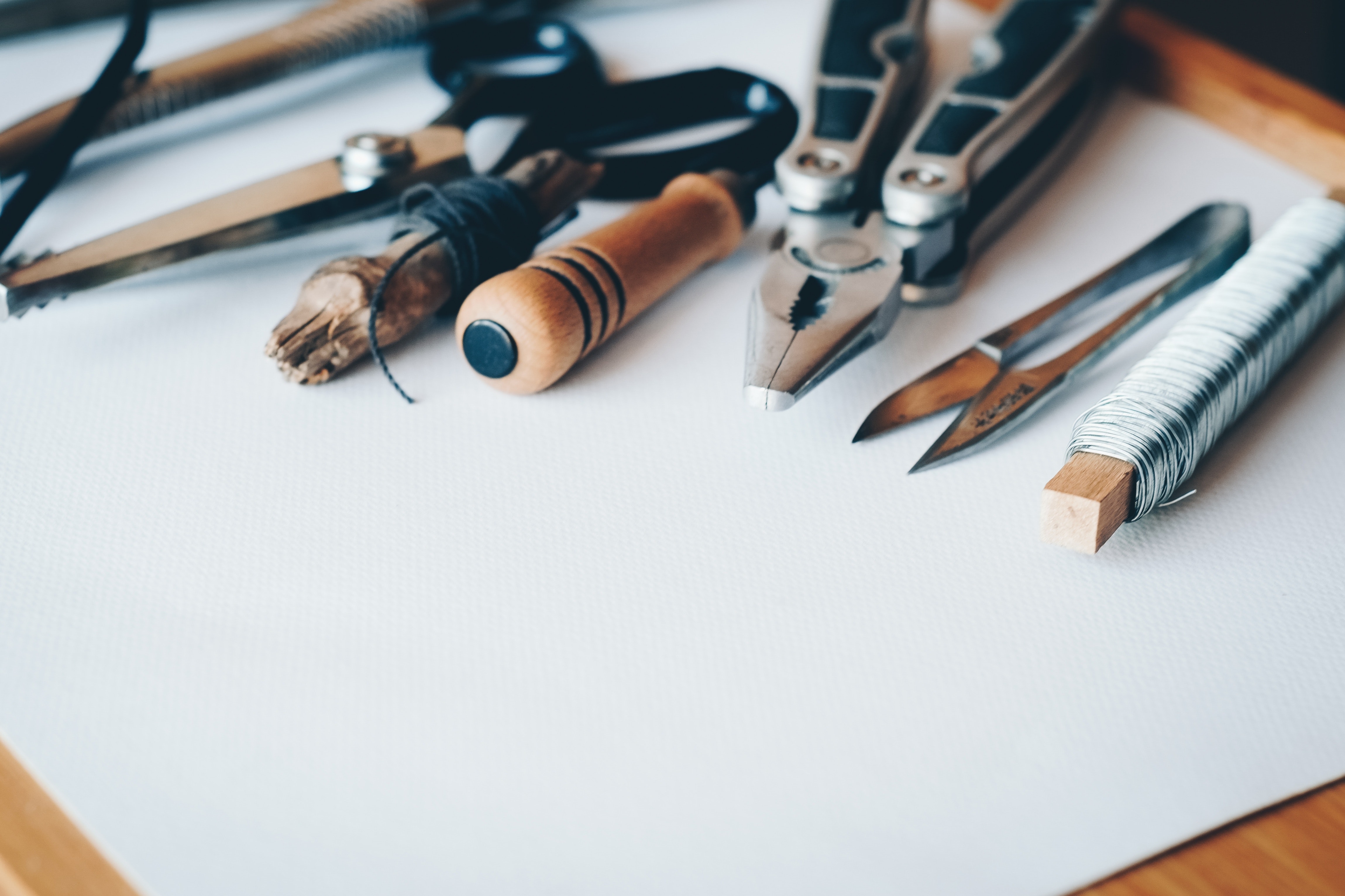 workman tools on a table